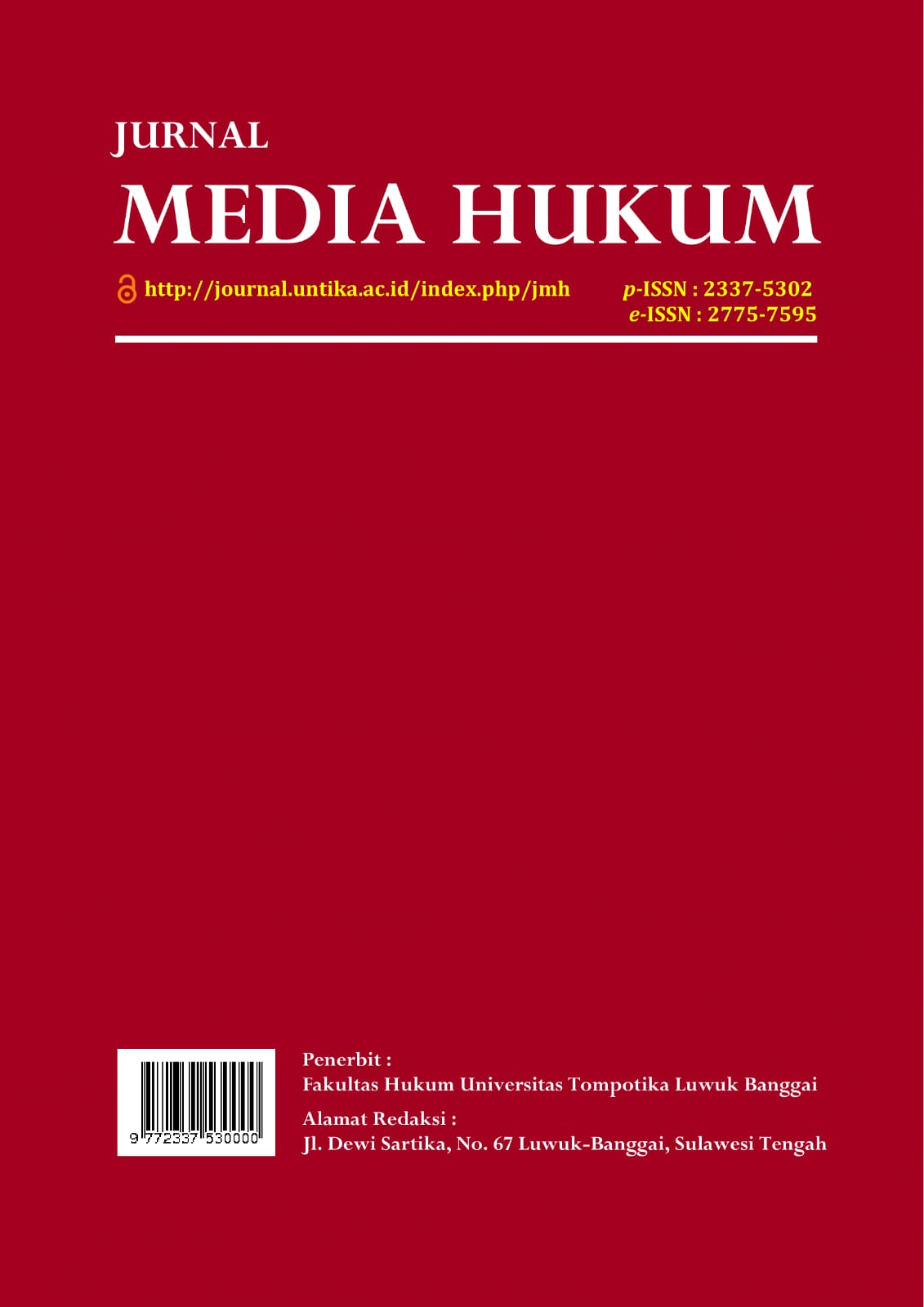 					View Vol. 14 No. 1 (2026): Jurnal Media Hukum (JMH)
				