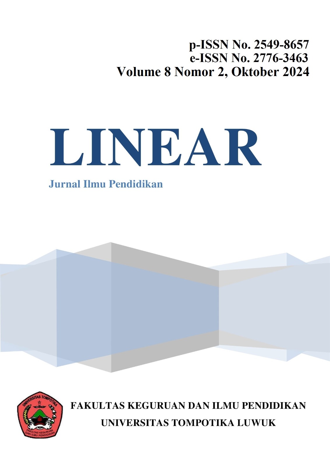 					View Vol. 8 No. 2 (2024): Linear : Jurnal Ilmu Pendidikan
				